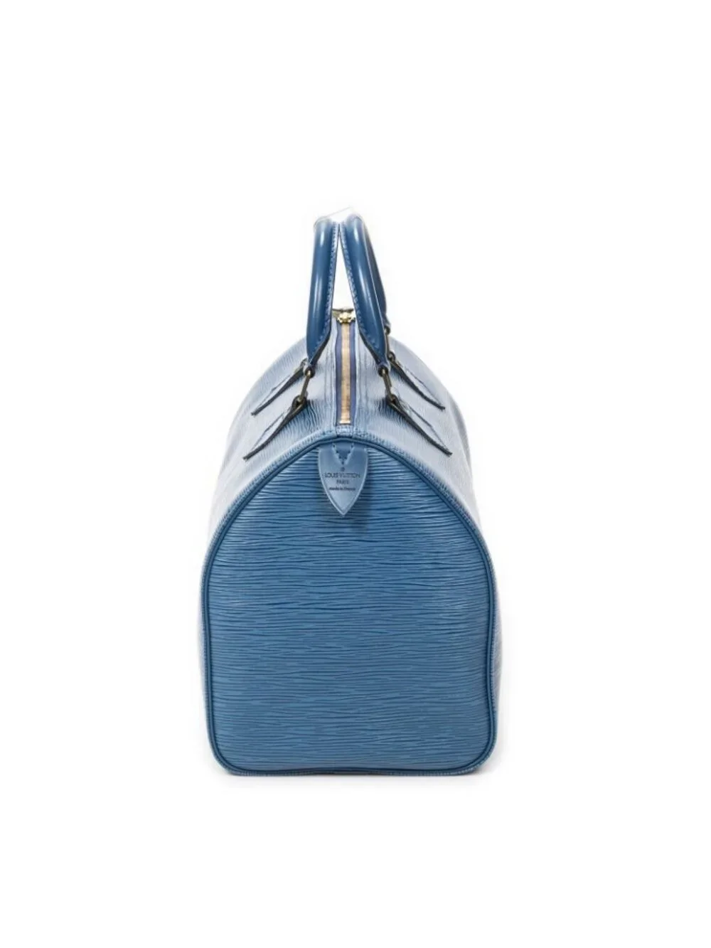 ★SOLD★ Louis Vuitton Speedy Blue Epi Handbag - Picture 3 of 10
